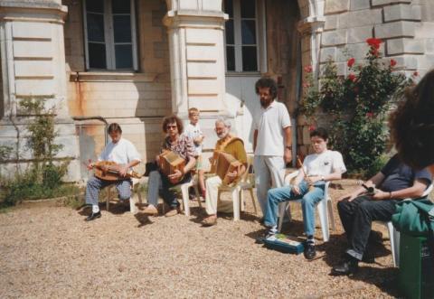 Germain Raoux à l'accordéon